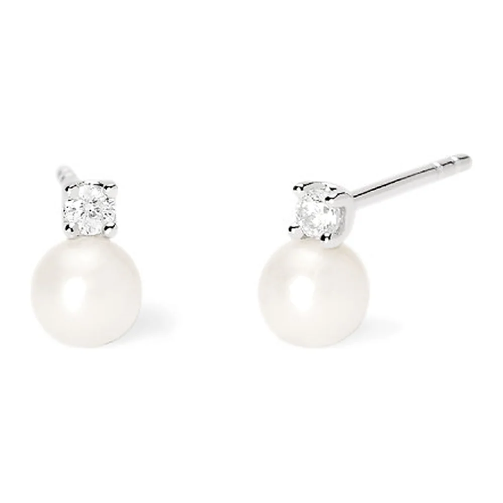 Orecchini Mabina My Diamond perle sferiche 4,5mm0,09