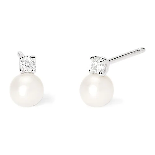 Orecchini Mabina My Diamond perle sferiche 4,5mm 0,09