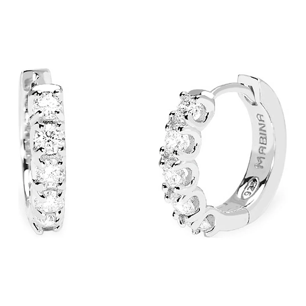 Orecchini Mabina My Diamond cerchio griffe 0,70