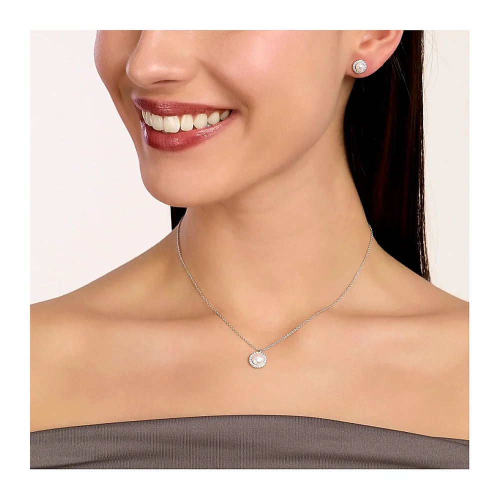 Orecchini Mabina My Diamond perle bottone 4,5mm 0,25 — foto 2