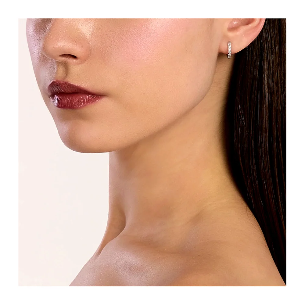 Orecchini Mabina My Diamond cerchio griffe 0,30 — foto 3