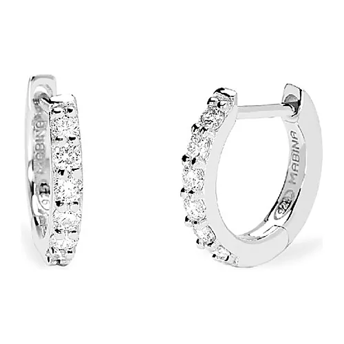 Orecchini Mabina My Diamond cerchio griffe 0,30