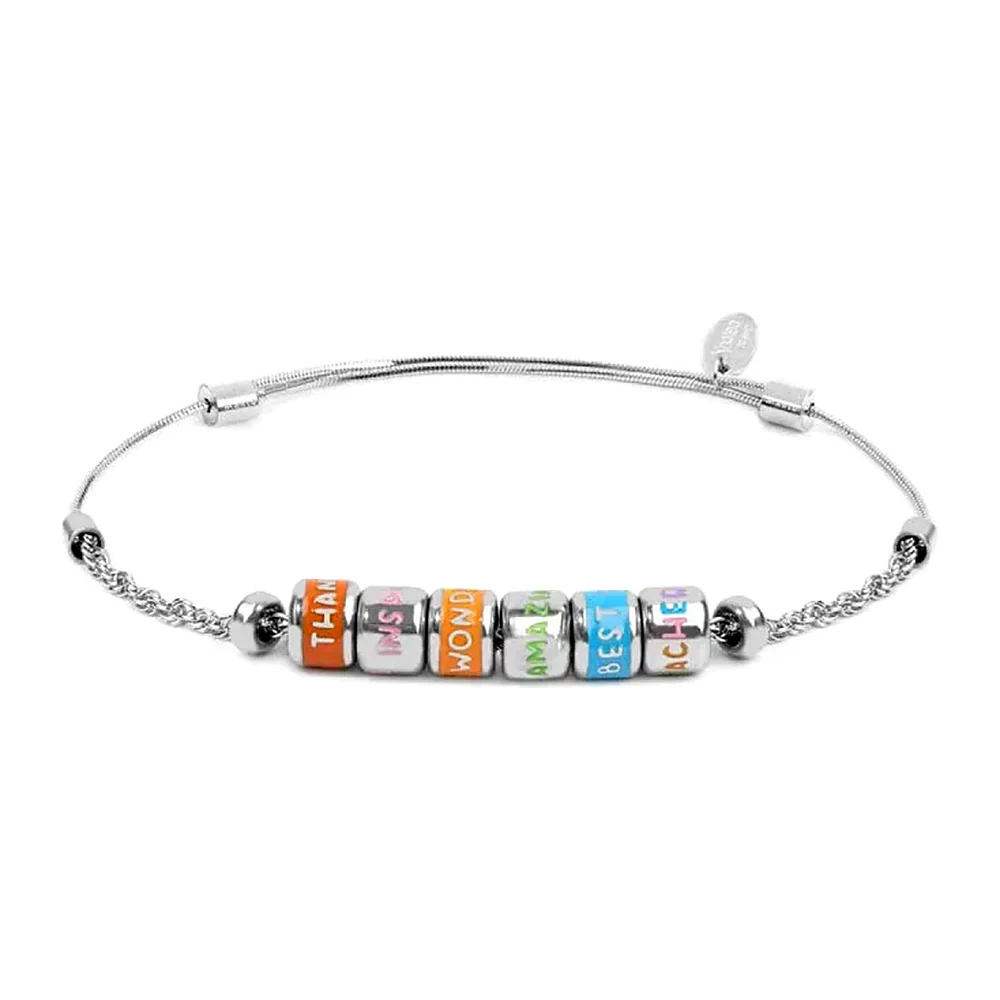 Bracciale Marlù maglia corda e snake rondelle teacher