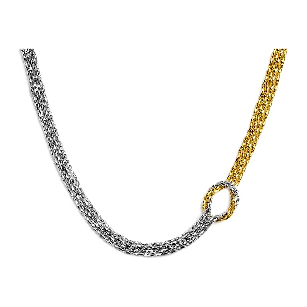 Collier Marlù maglia snake ritorta con nodo