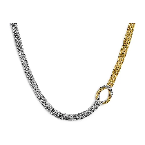 Collier Marlù maglia snake ritorta con nodo