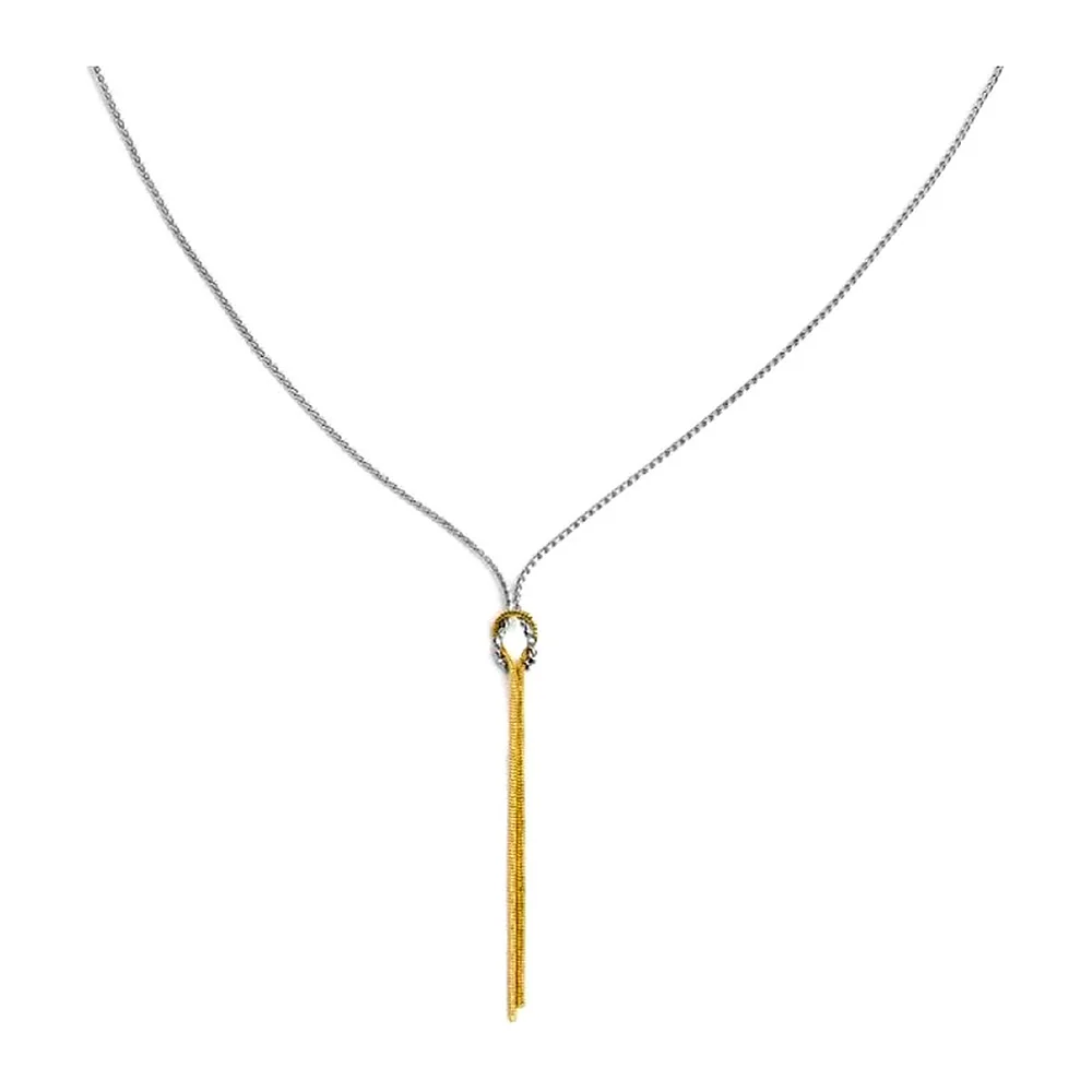 Collier Marlù maglia serpentine con nodo