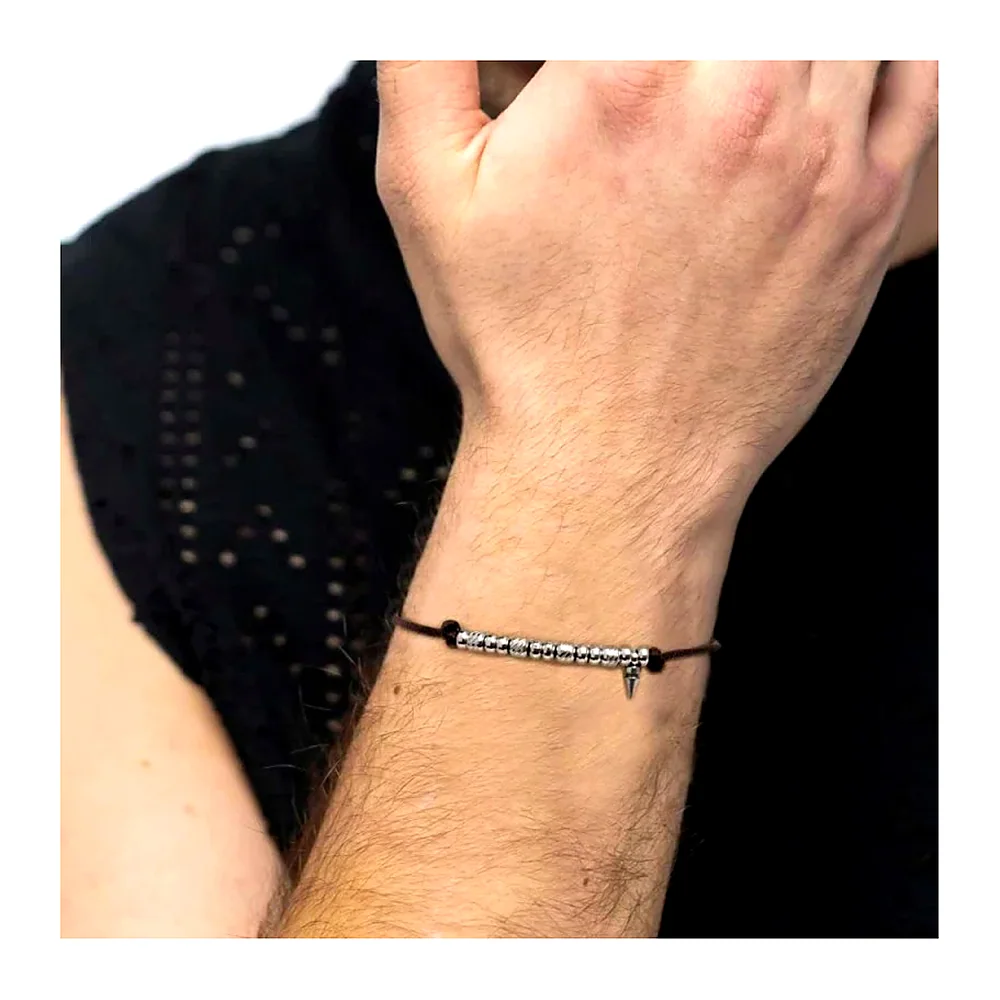 Bracciale Marlù cordino e rondelle spike — foto 2