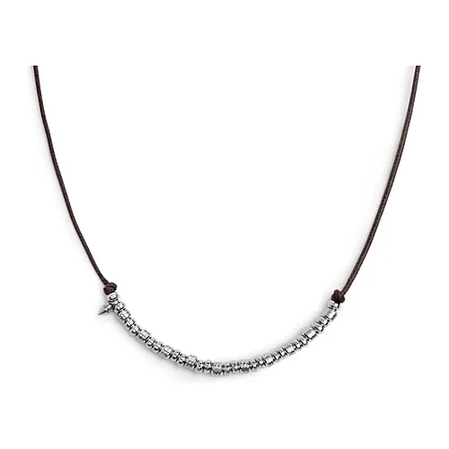 Collana Marlù cordino e rondelle spike