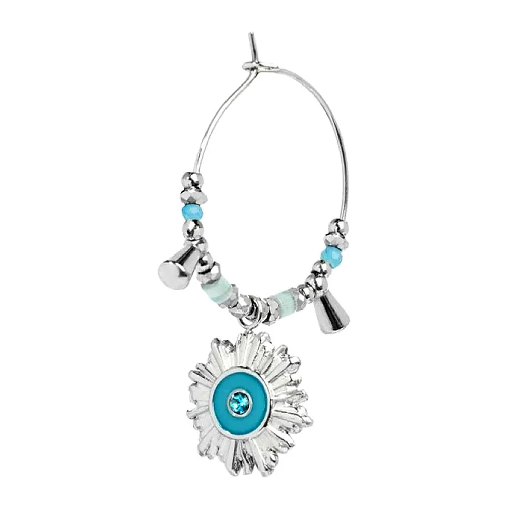 Orecchino Marlù cerchio 16mm con sole pendente