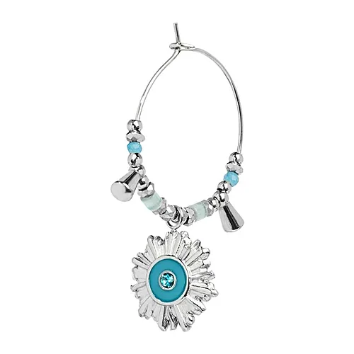 Orecchino Marlù cerchio 16mm con sole pendente