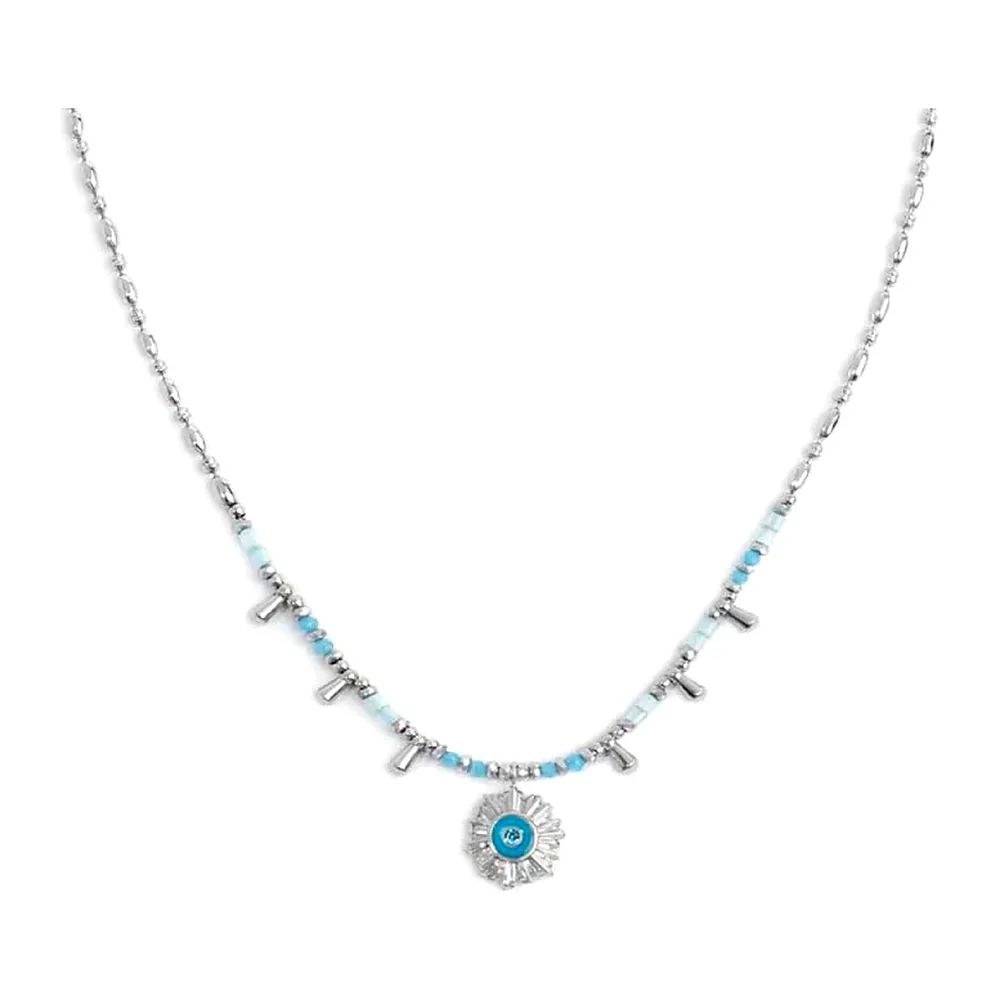 Collier Marlù maglia chicco di riso con sole pendente