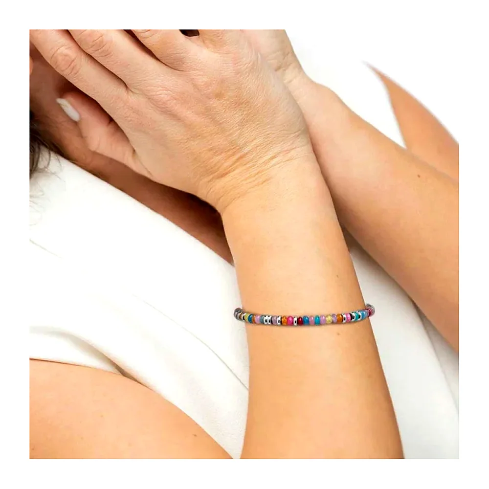 Bracciale Marlù maglia perline plastica colorate — foto 2