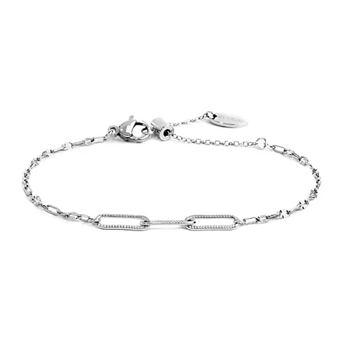 Bracciale Marlù maglia lip cable e centrale catena cable con texture