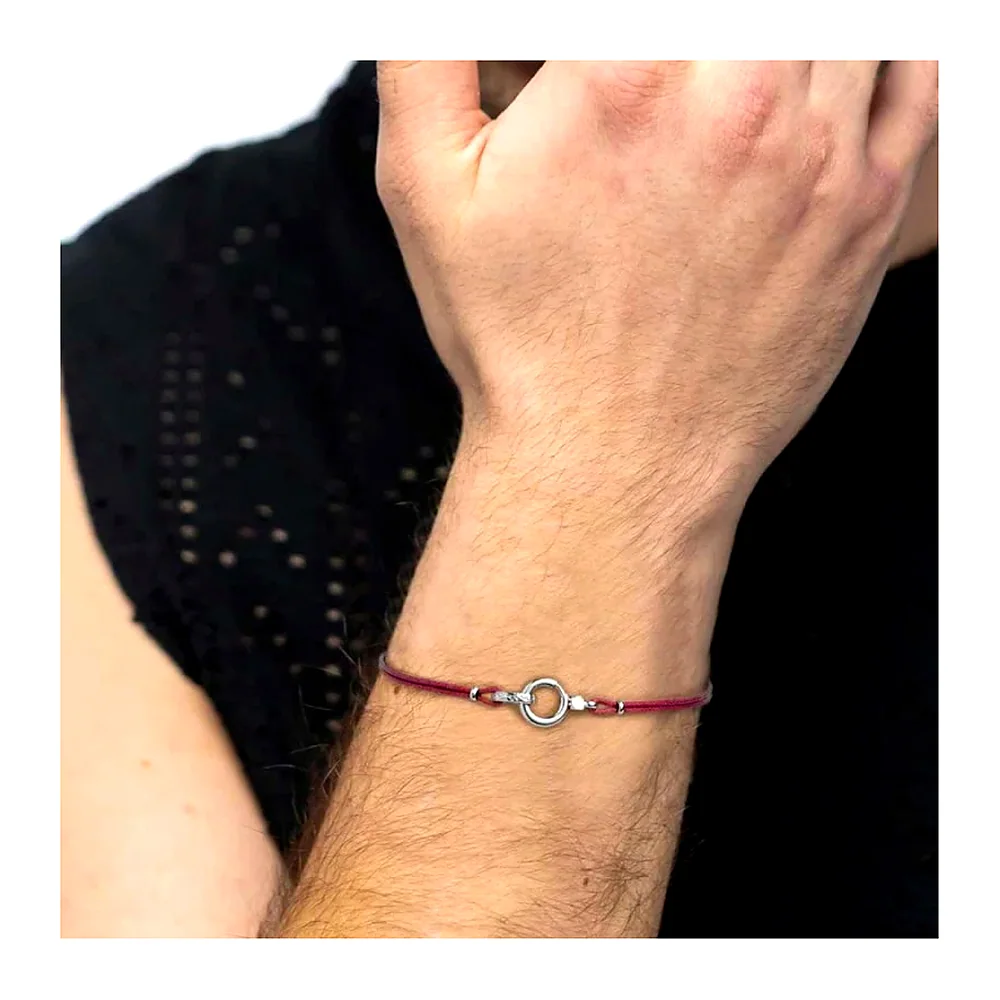 Bracciale Marlù cordino con moschettone anello — foto 2