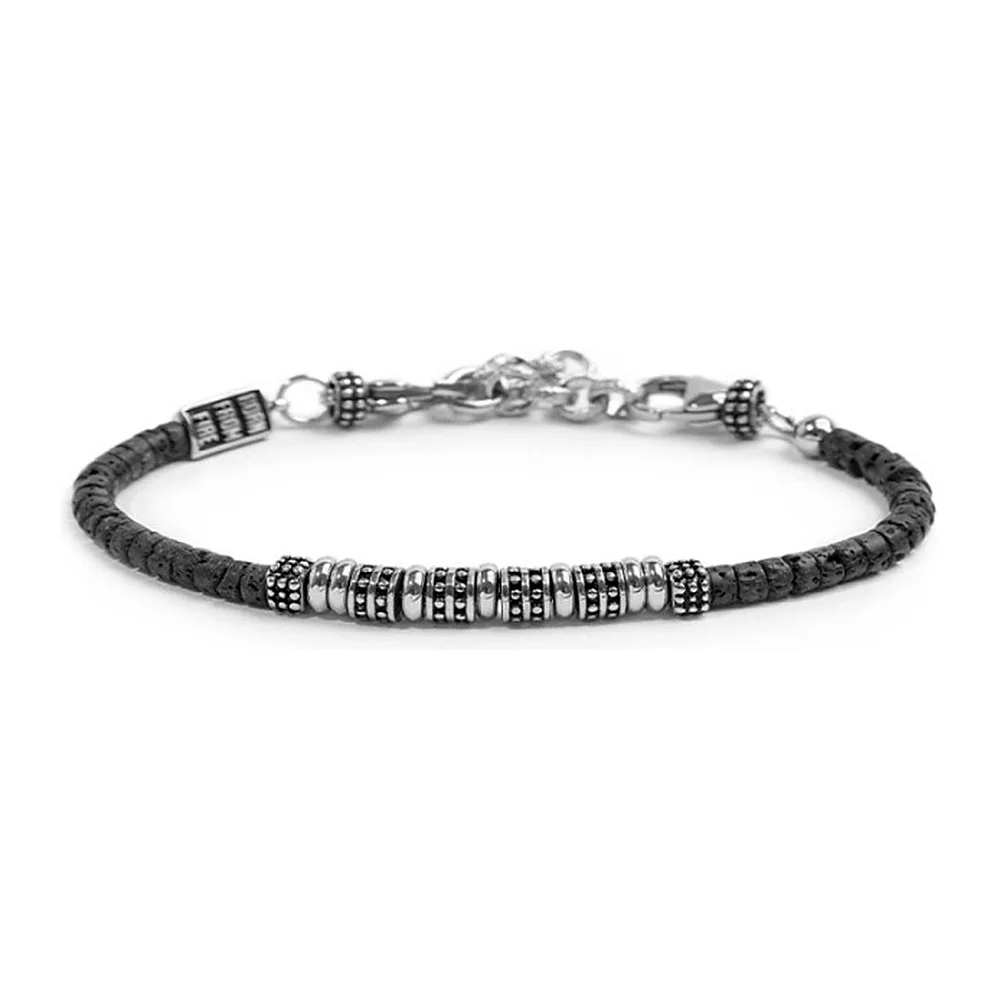 Bracciale Marlù con rondelle in pietra e acciaio