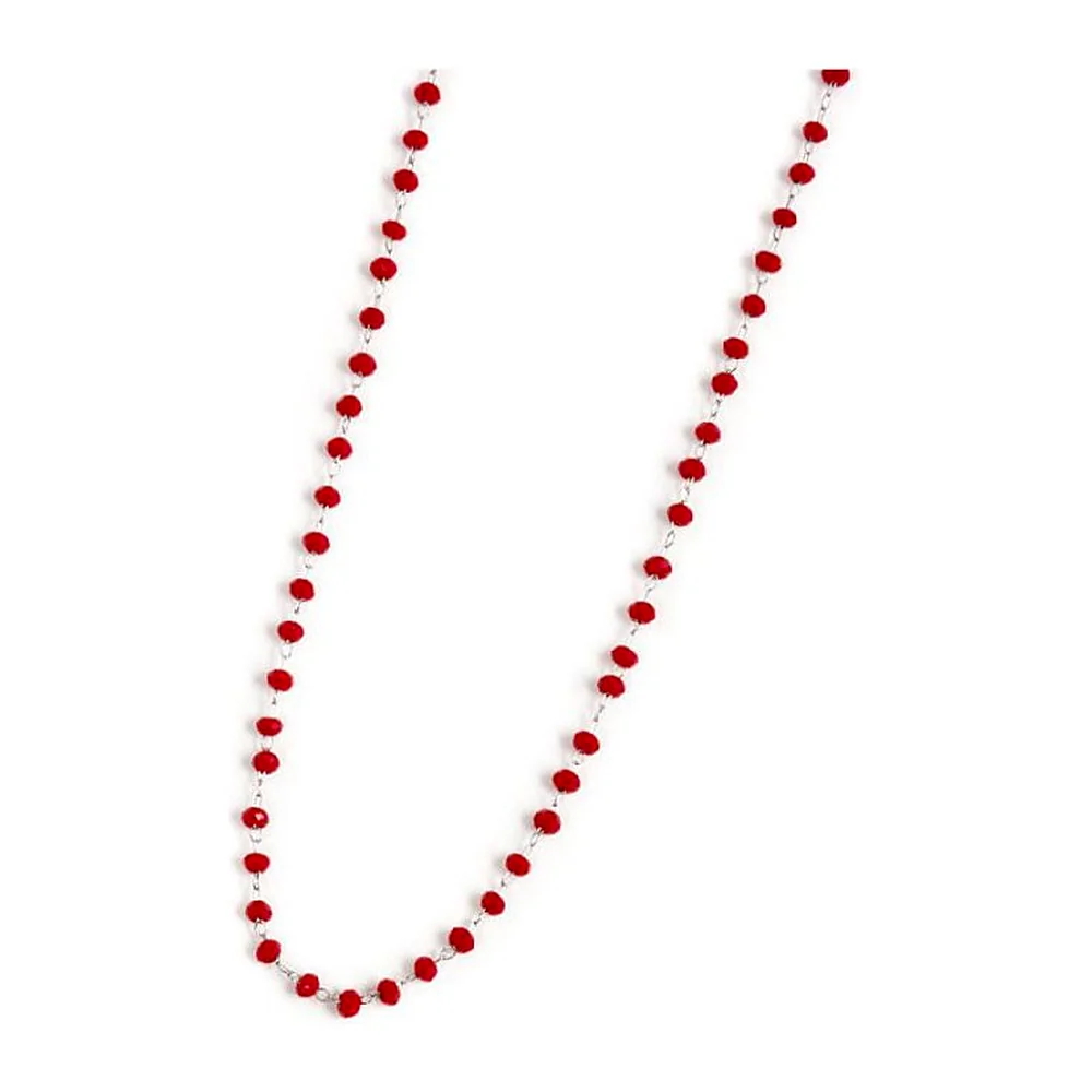 Collana Marlù 90cm maglia con cristalli sfaccettati — foto 2