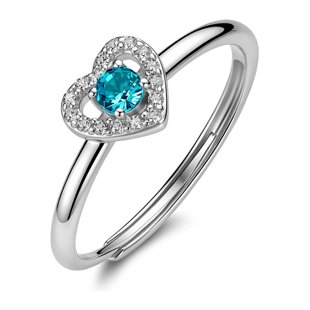 Anello Fancy cuore zirconi mix