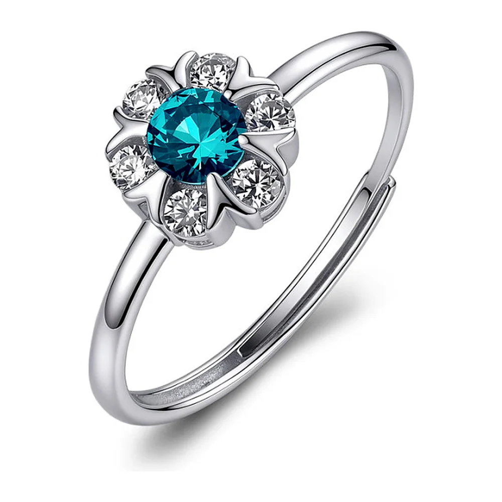 Anello Fancy margherita zirconi mix