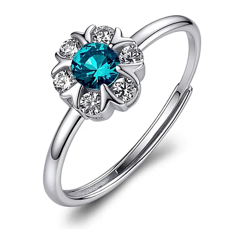 Anello Fancy margherita zirconi mix