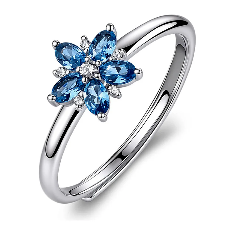Anello Fancy fiore zirconi mix