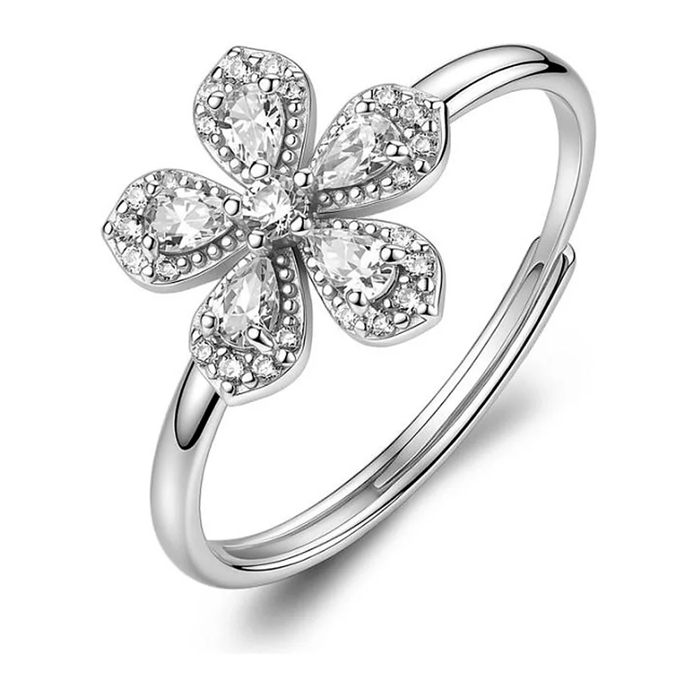 Anello Fancy fiore zirconi mix