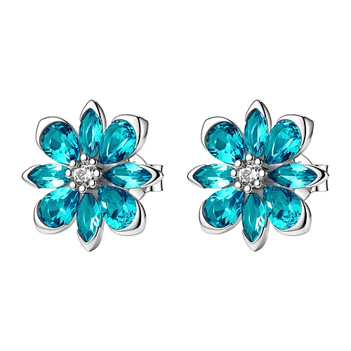 Orecchini Fancy fiore zirconi mix