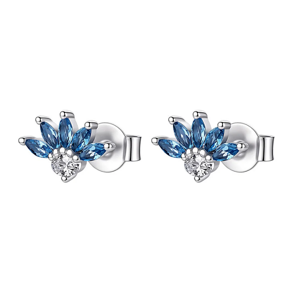 Orecchini Fancy fiore zirconi mix
