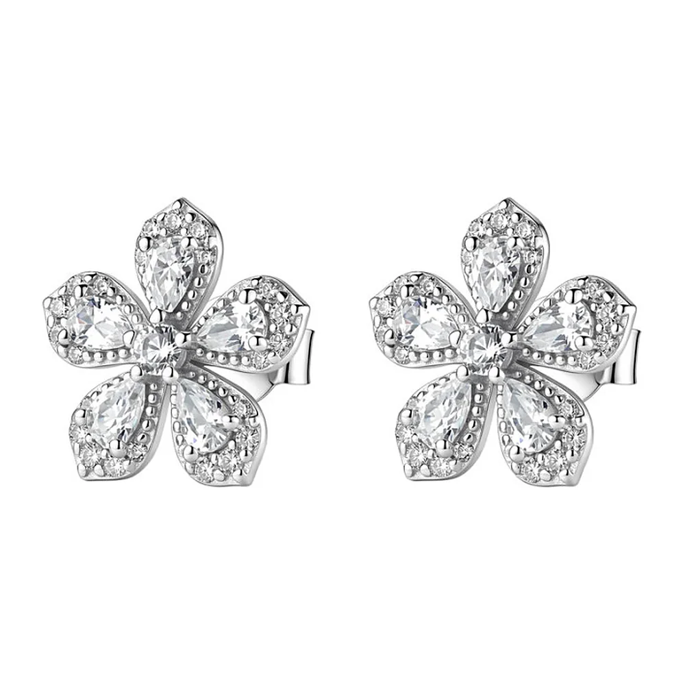 Orecchini Fancy fiore zirconi mix