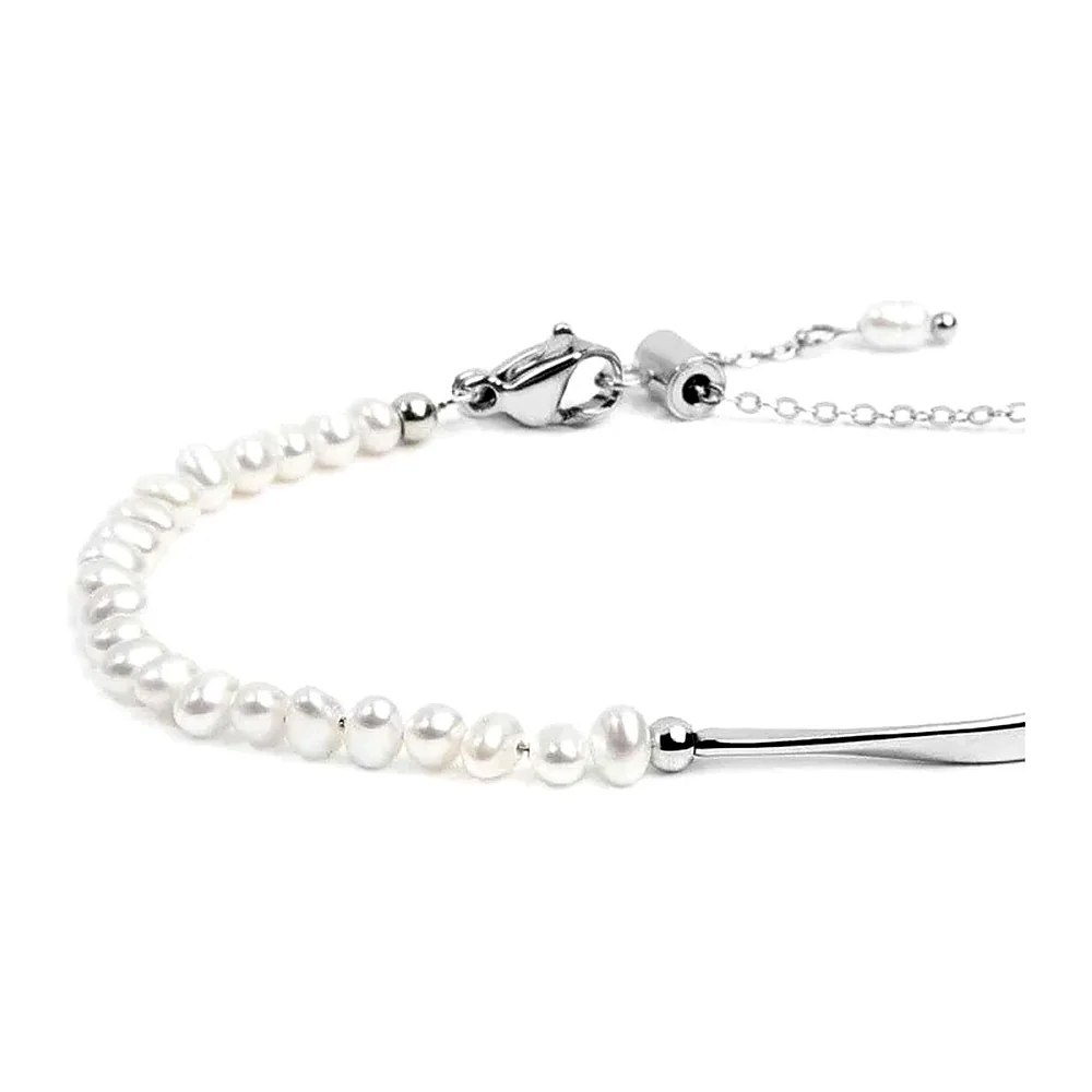 Bracciale Marlù semirigido con perle — foto 2