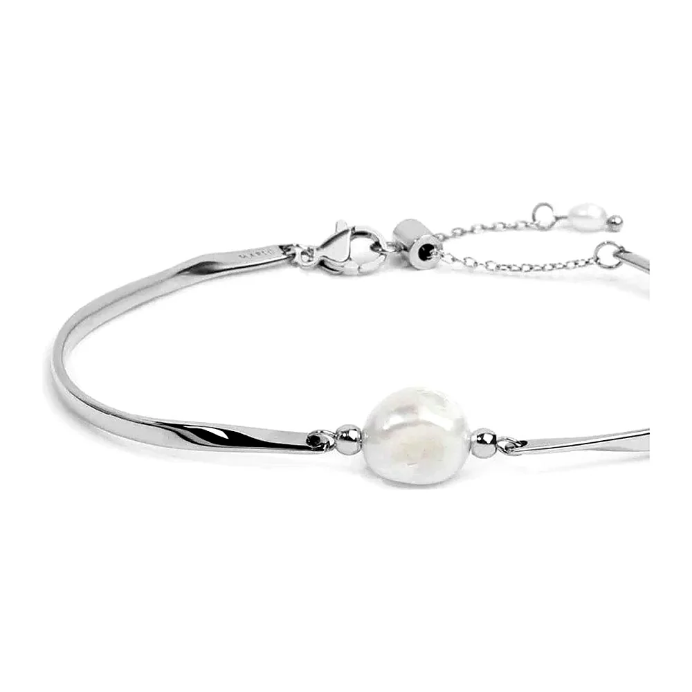 Bracciale Marlù semirigido con perle — foto 2