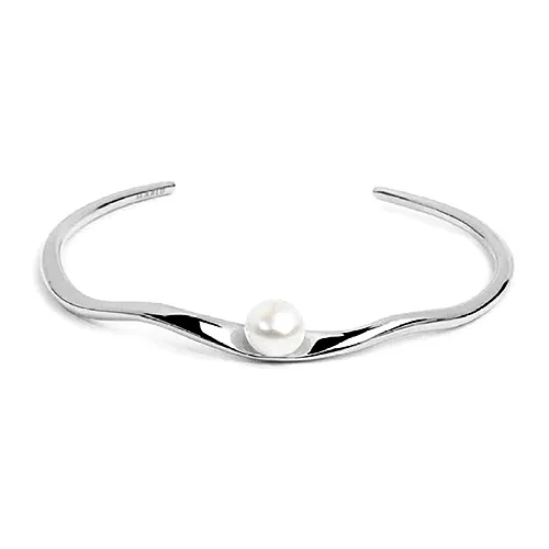 Bracciale Marlù rigido forma organica con perla