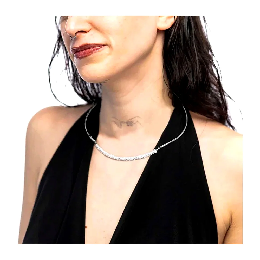 Collier Marlù semirigido con perle — foto 3