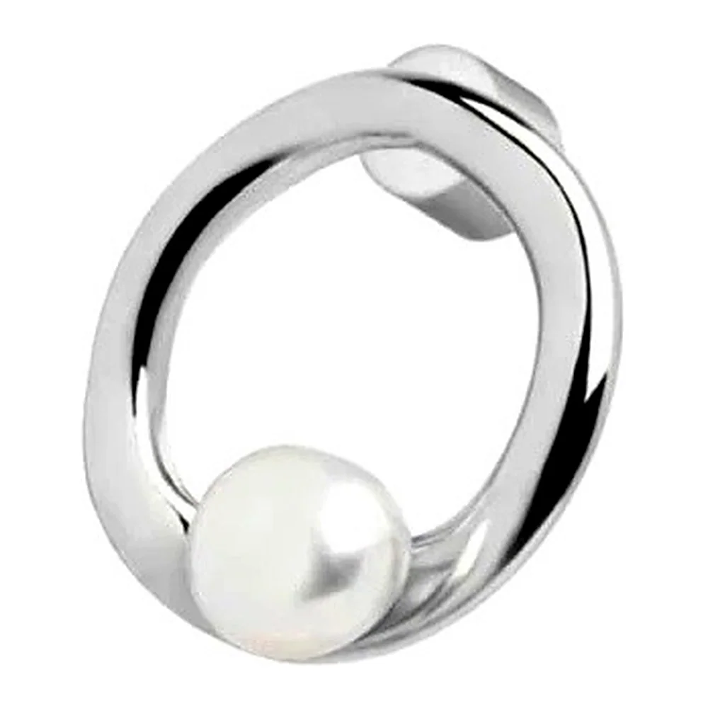 Orecchino Marlù lobo forma organica con perla