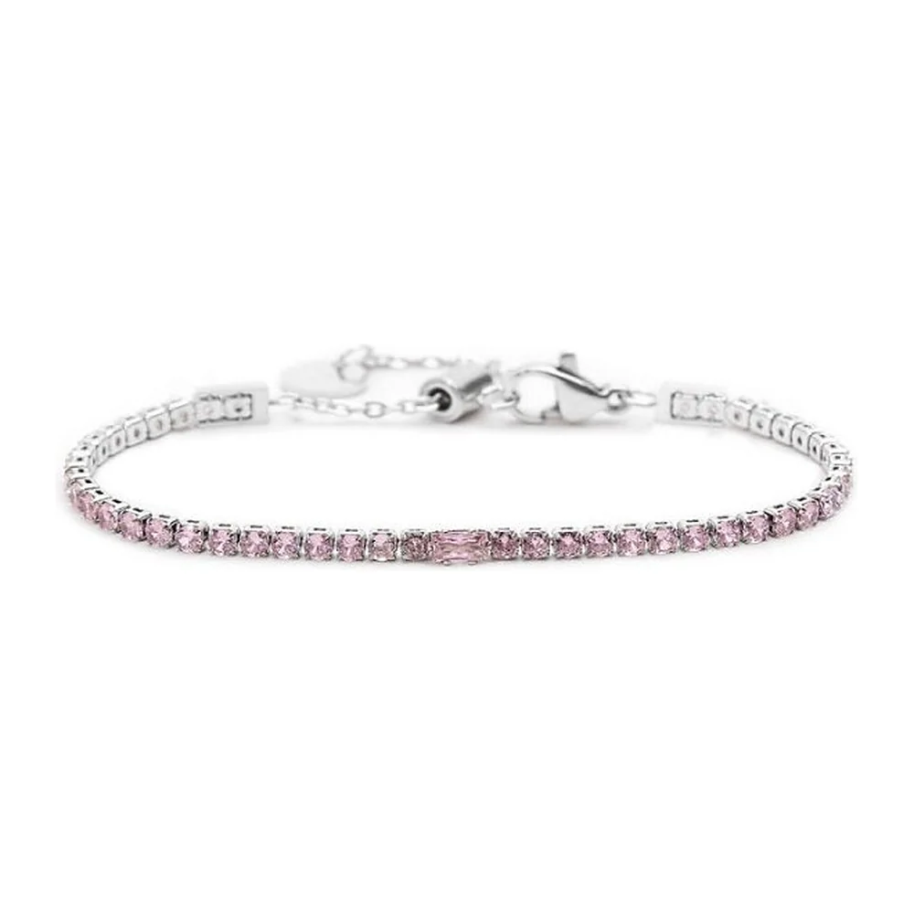 Bracciale Marlù tennis 2,5mm con baguette centrale