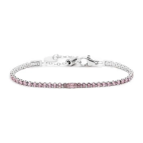 Bracciale Marlù tennis 2,5mm con baguette centrale
