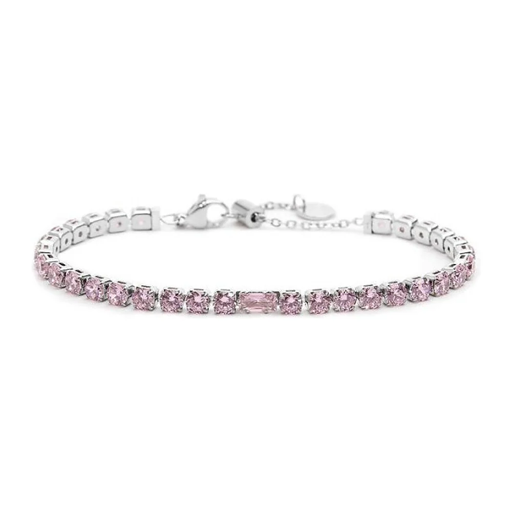 Bracciale Marlù tennis 4,0mm con baguette centrale