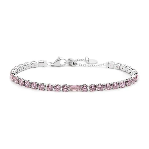 Bracciale Marlù tennis 4,0mm con baguette centrale